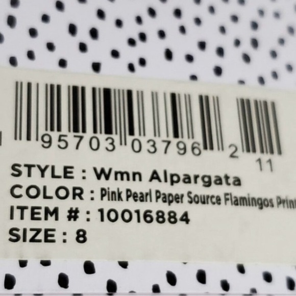 Toms Women’s Alpargata Pink Pearl Paper Source Flamingos Print Shoes Size 8 NWT - Picture 7 of 8